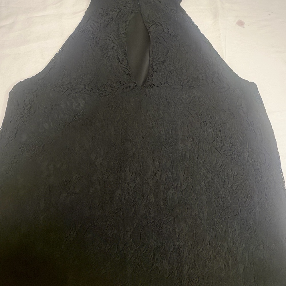 Express Black Lace Sleeveless Blouse - Picture 3 of 7